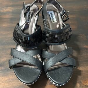 Not Rated Black Elegant Strappy Sandals